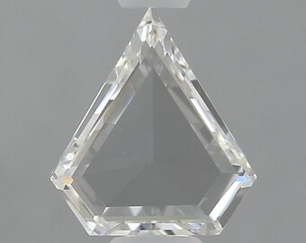 0.77ct Shield Rose Cut Natural Diamond H VVS1 GIA Certified Rare Loose Diamond for Bespoke Engagement Ring & Fine Jewelry
