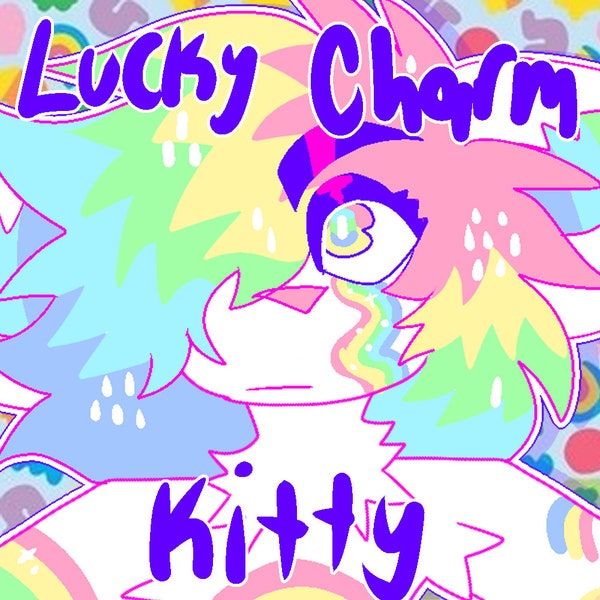 Lucky Charms Kitty Furry Anthro Fursona Adoptable