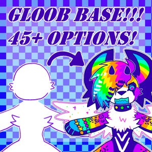 GLOOB Mixa och matcha bas Furry Anthro Fursona