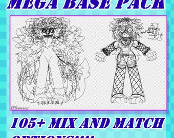 Mega Base Pack Furry Anthro Fursona Adoptable