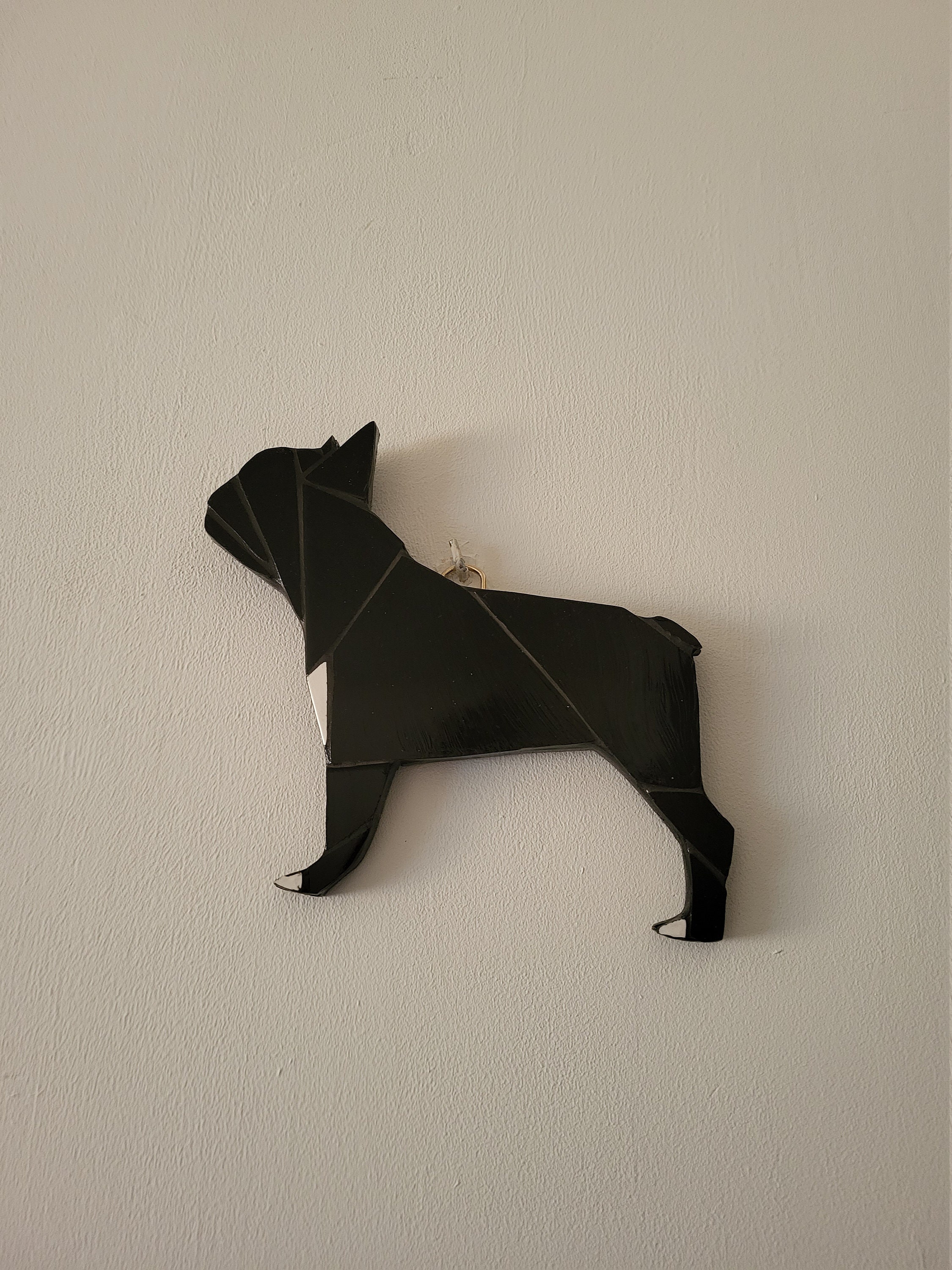 Bouledogue Origami en Mosaïque