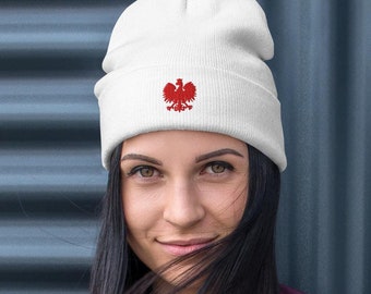ポーランドの鷲の刺繍入りビーニー、ポーランドの帽子