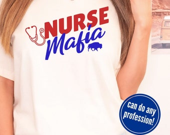 Buffalo Nurse, Healthcare Worker, Football Pride, Buffalo Shirt, Buffalo NY Nurse Design Shirt, Unisex Jersey Short Sleeve Tee