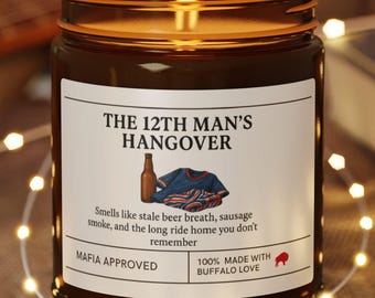 Snarky Buffalo Soy Candle: Football Lover Gift, Cozy Scent