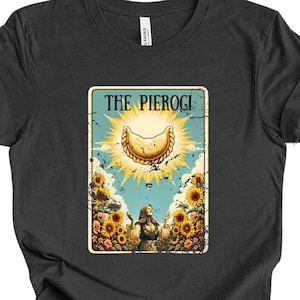 Pierogi Tarot Card Shirt: Distressed Polish Pride Unisex Tee