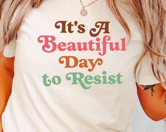 Camiseta de activista de la resistencia: jersey unisex de manga corta, diseño retro