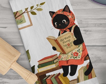 Paño de cocina con forma de gato Babushka