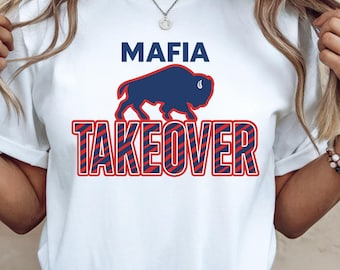 Mafia Takeover-Away Game Buffalo Football Tee - Büffel Fan Unisex T-Shirt