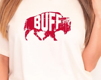 Vintage Buffalo Grunge Design, Buffalo Silhouette,  Unisex Jersey Short Sleeve Tee