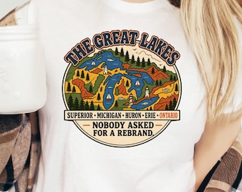 Camiseta unisex de manga corta de los Grandes Lagos-Lago Ontario