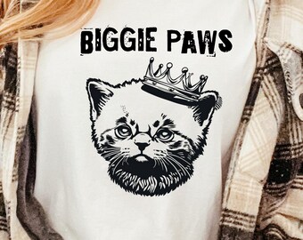 Biggie Paws Cat T-Shirt: Funny Cat Lover Tee