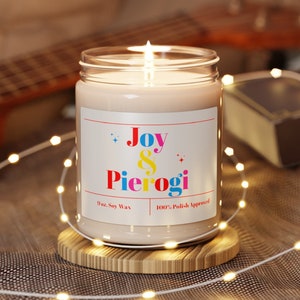 Polish Christmas Theme Candle, Scented Soy Candle, 9oz Polish Gifts