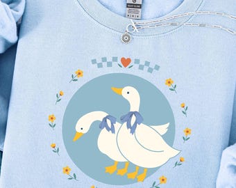 80's Blue Ribbon Goose Sweatshirt: Vintage Cottagecore Crewneck