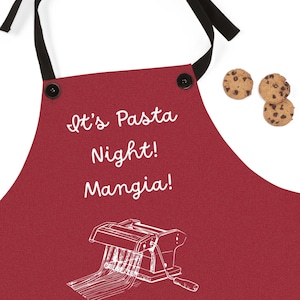 Funny Italian Theme Pasta Making Apron - It&#39;s Pasta Night!