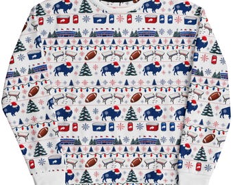 Buffalo Christmas Ugly Football Style Unisex Sweatshirt