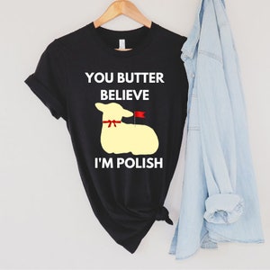 Butter Lamb Polish GIfts, Polish Easter Butter Lamb Design Butter Pun Unisex Jersey Short Sleeve Tee