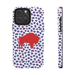 Buffalo, NY Red White Blue Leopard Tough Phone Cases, Premium Phone Case