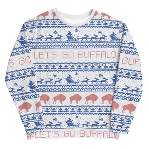 Buffalo NY Christmas Spirit, Football Fan, Buffalo Fan, Sports Lover Unisex Sweatshirt