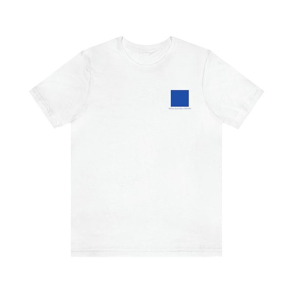 Jewish Anti-Hate Blue Square Shirt, Unisex Jersey Short Sleeve for Jewish Support and Pride