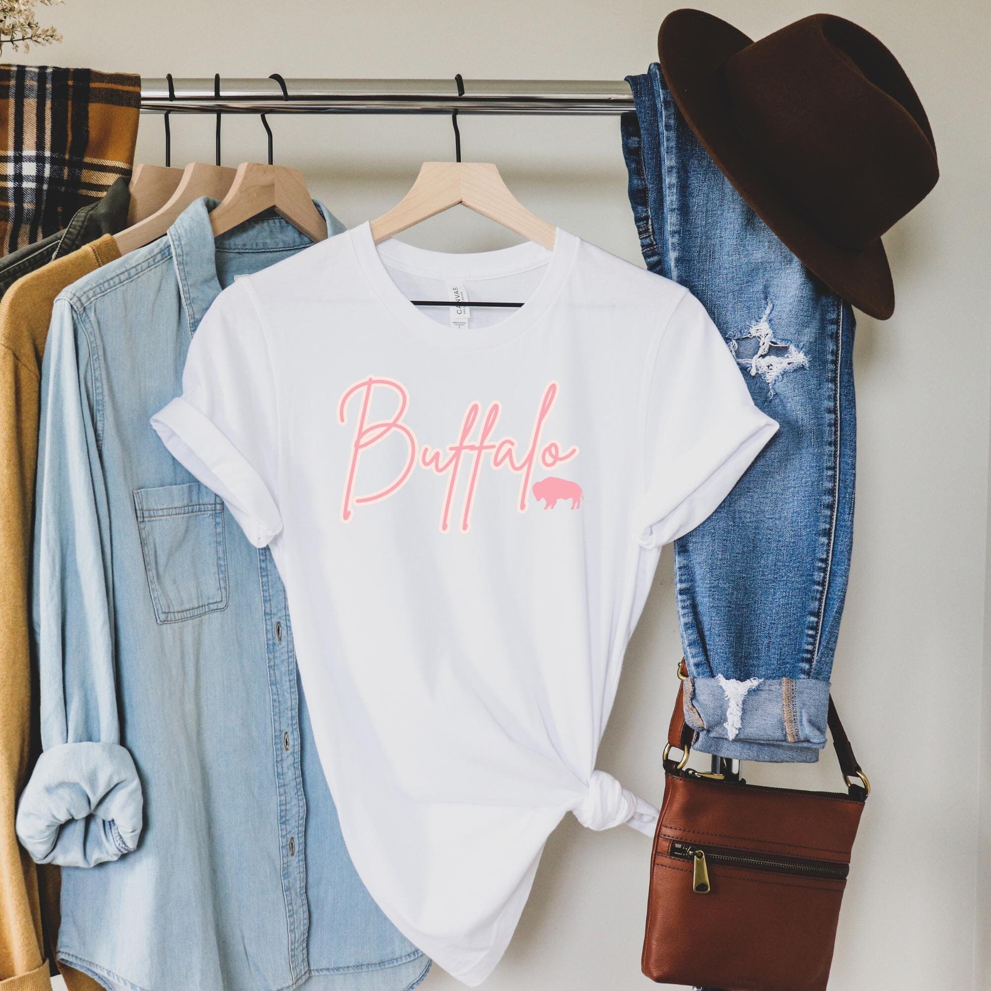 Pink Buffalo Logo Tee - Girly Unisex Jersey Short Sleeve - Etsy