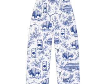 Buffalo Football Lovers Gift, Buffalo Lounge Wear, Sports Fan PJ Bottoms, Buffalo Team