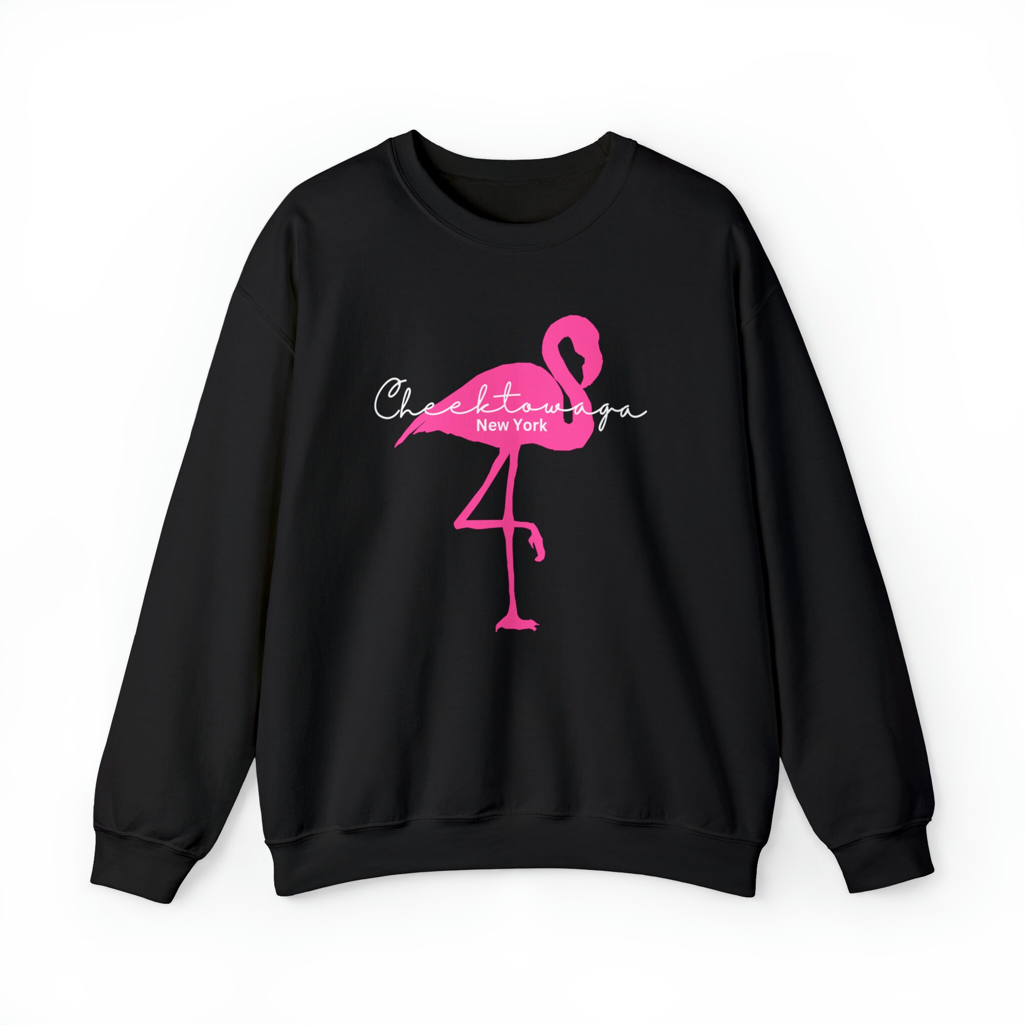 Cheektowaga, NY Pink Flamingo Design, Unisex Heavy Blend