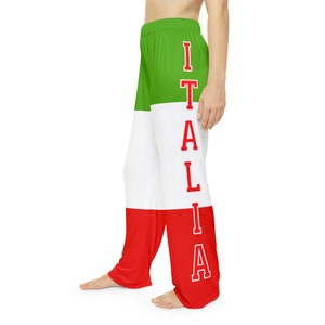 Italian Gift, Italian Pajama Bottoms, Italian Flag PJ&#39;s, Funny PJ&#39;s Women&#39;s Pajama Pants for Italian and Italy Lovers