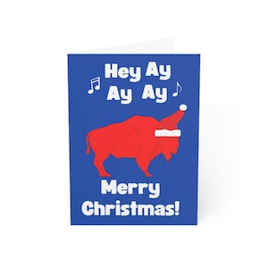 Cartes de Noël Buffalo, cadeaux Buffalo NY, intérieur vierge, cartes de voeux avec enveloppes (10 pièces avec enveloppes)