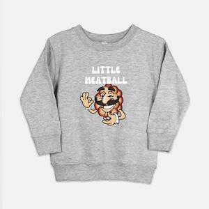 Tema italiano, Little Meatball, tamanhos infantis de 2T a 5/6, moletom com gola redonda - 3317