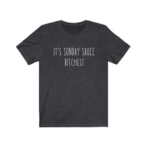 Italian Pasta Night Sunday Sauce Italian Culture Unisex Jersey Short Sleeve Tee Dark Grey Heather