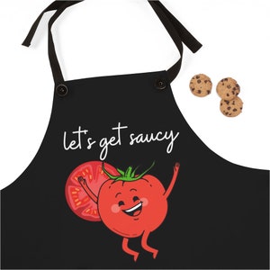 Funny Italian Culture Apron Pasta Sunday, Let&#39;s Get Saucy Poly Twill Apron