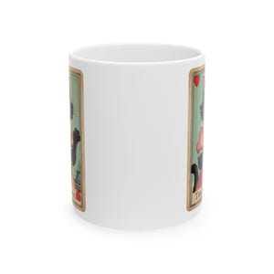 Cat Lady Tarot Card Ceramic Mug: Anti-Trump Political Statement image 2