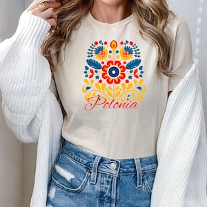 Polish Folk Art Wycinanki Design Unisex Jersey Short Sleeve Tee