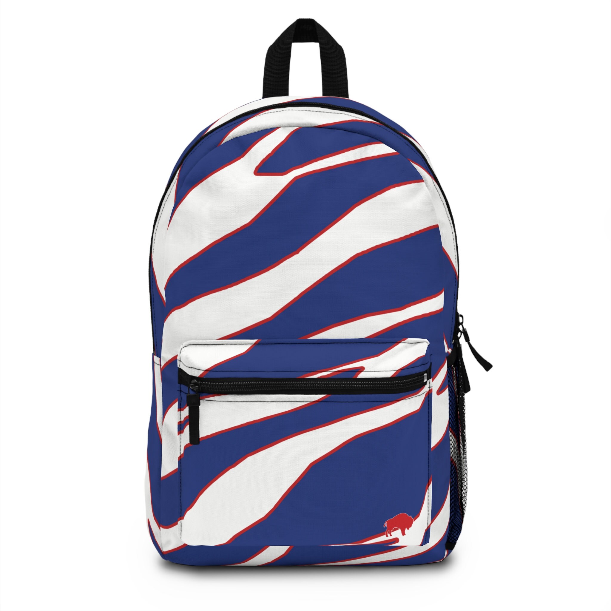 Navy blue and sales white striped backpack