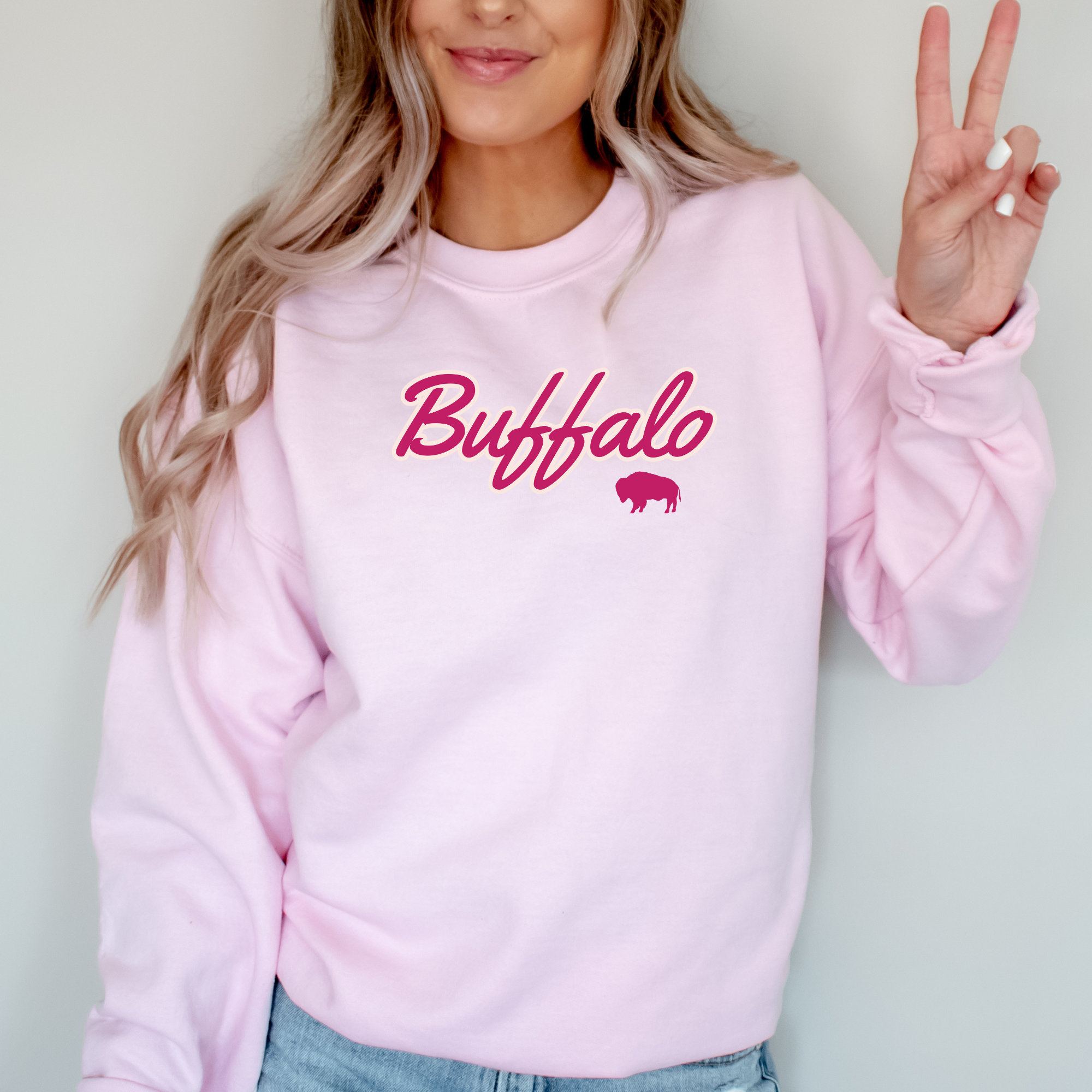 Buffalo bills pink sweatshirt top