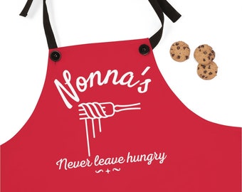 Nonna Gift, Nonna Apron  Italian Culture, Italian Heritage Apron - Never Leave Hungry for Loved Nonnas