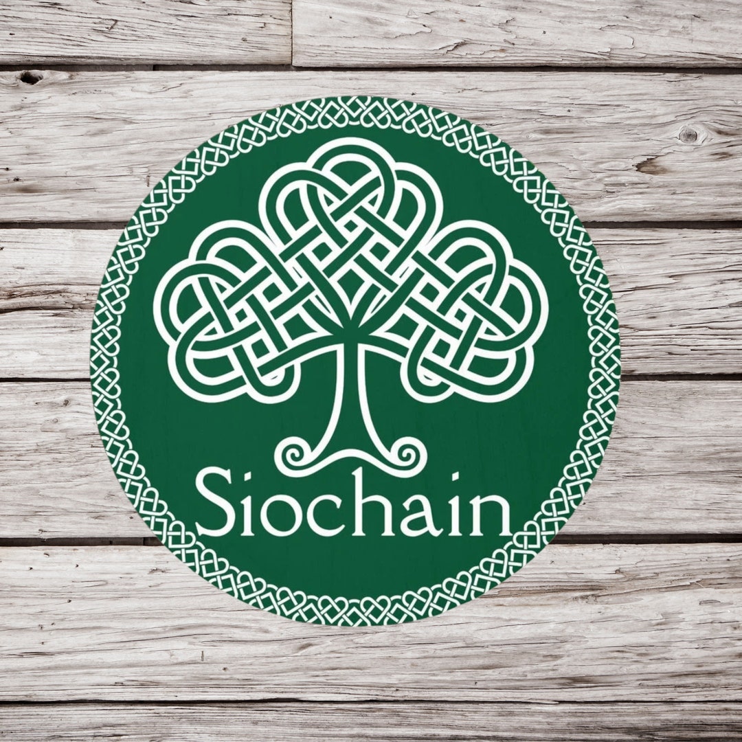 Irish Gift, Irishgaelic Peace Sign, Hex Style Sign, Wood Sign 10 round for Irish Pride