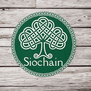 Irish Gift, Irish-Gaelic Peace Welcome Sign, Hex Style Sign, Wood Sign 10" (Round) for Irish Pride