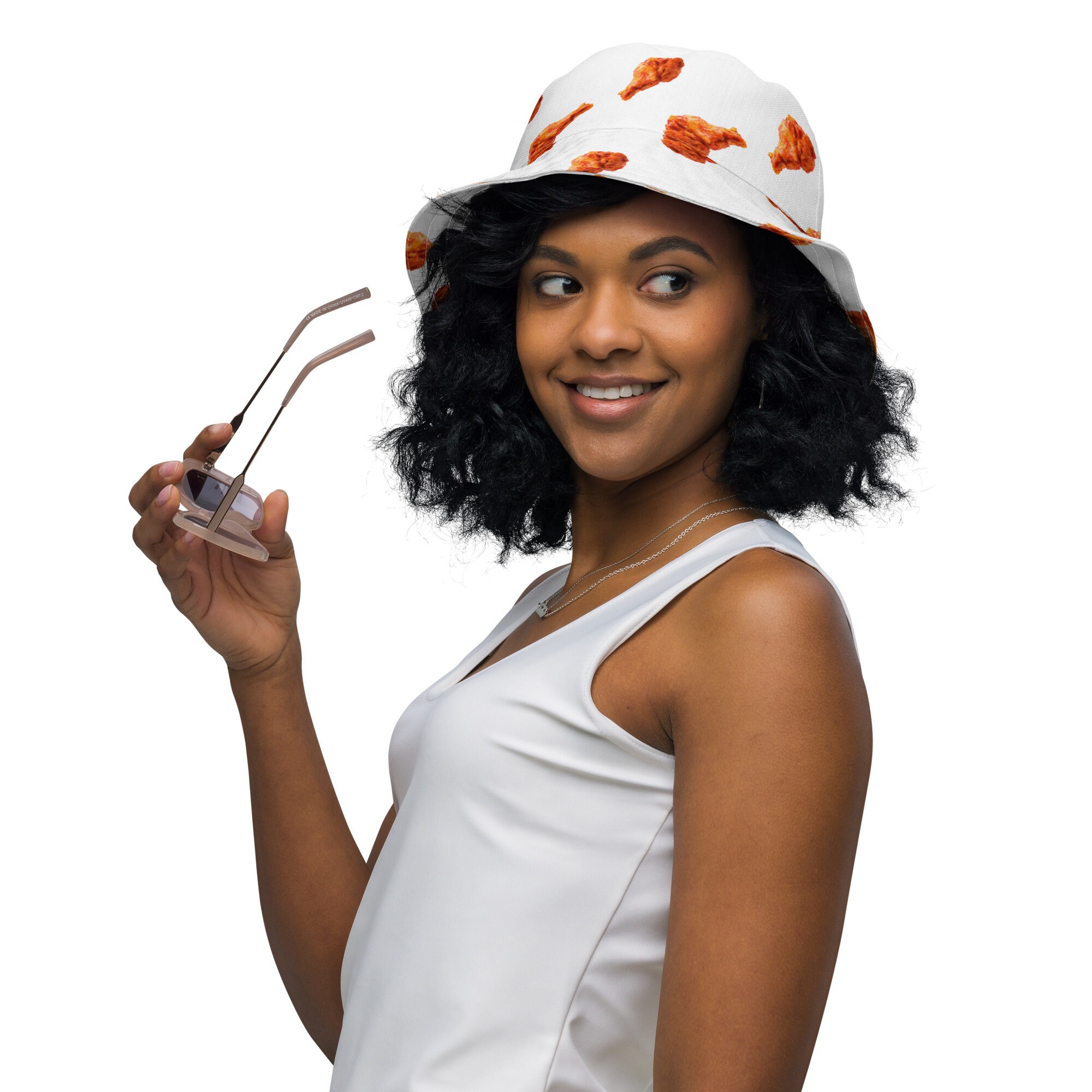 Fried Chicken Wing Bucket Hat: Reversible Foodie Design - Etsy
