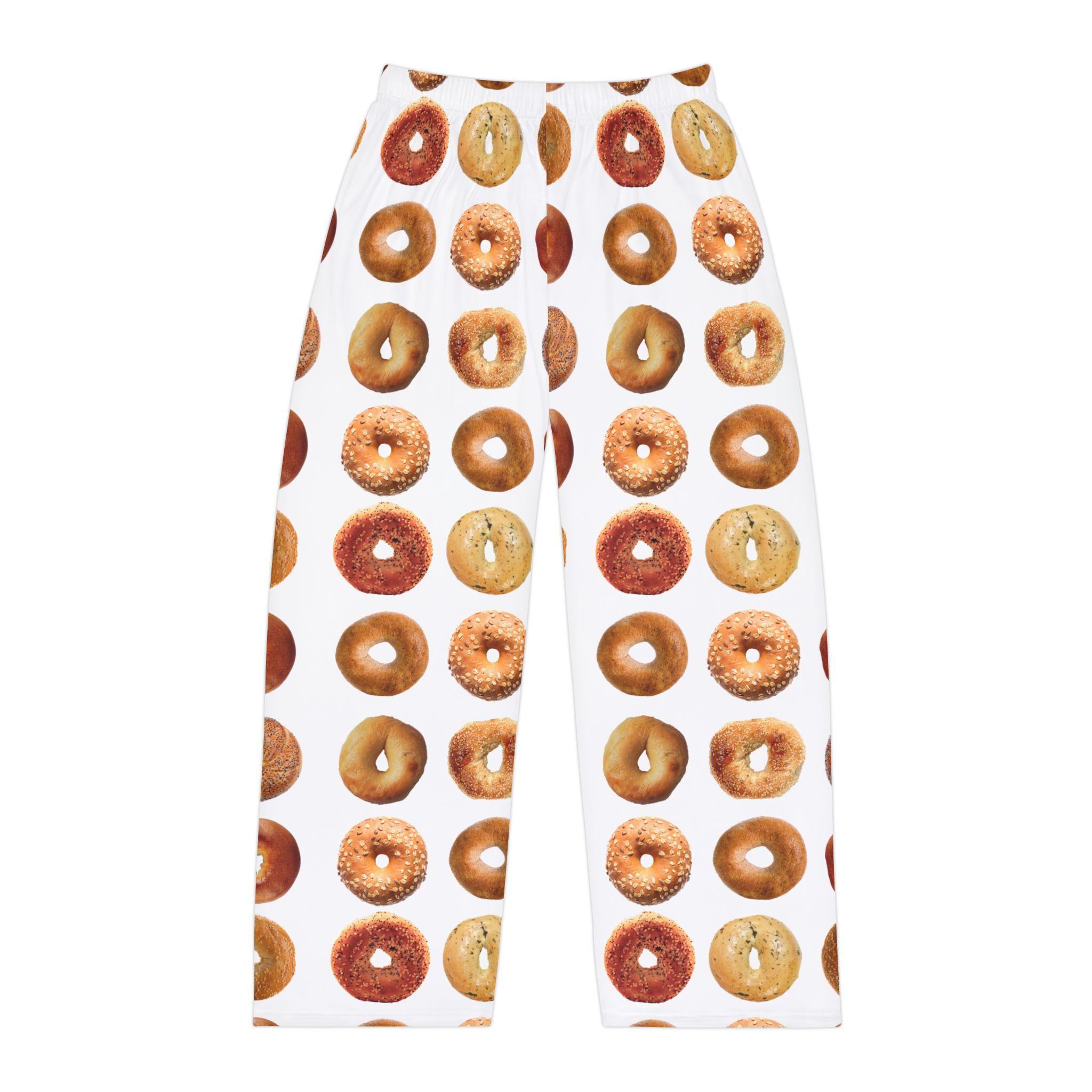 Bagel Lover Gift, Mens Pajama Pants (AOP) Bagel Variety Print