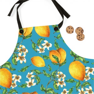 Lemon-Inspired Apron - Reminiscent of the Amalfi Coast, Italy Apron for Italy Lovers