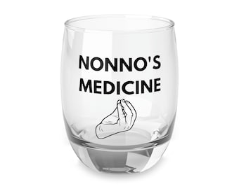 Szklanka do whisky Nonno's Medicine – zabawny prezent dla włoskiego dziadka