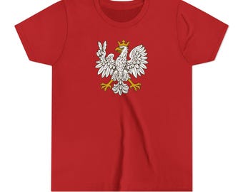 Camiseta de manga corta para jóvenes Halcón Polaco