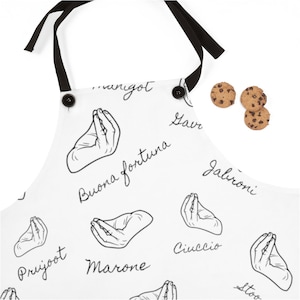 Italiaanse cadeaus schort grappig Italiaans jargon handgebaar