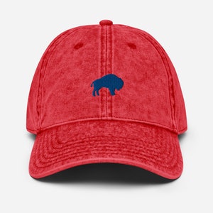Buffalo Embroidered Cotton Twill Cap - Vintage Style