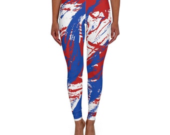 red white and blue leggings