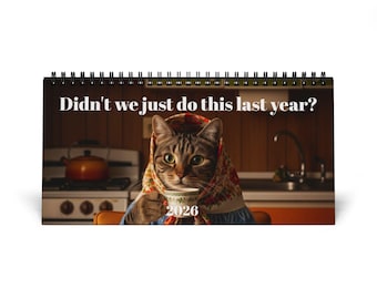 Calendario de escritorio de Babushka Cat (2026) Versión con los mejores memes