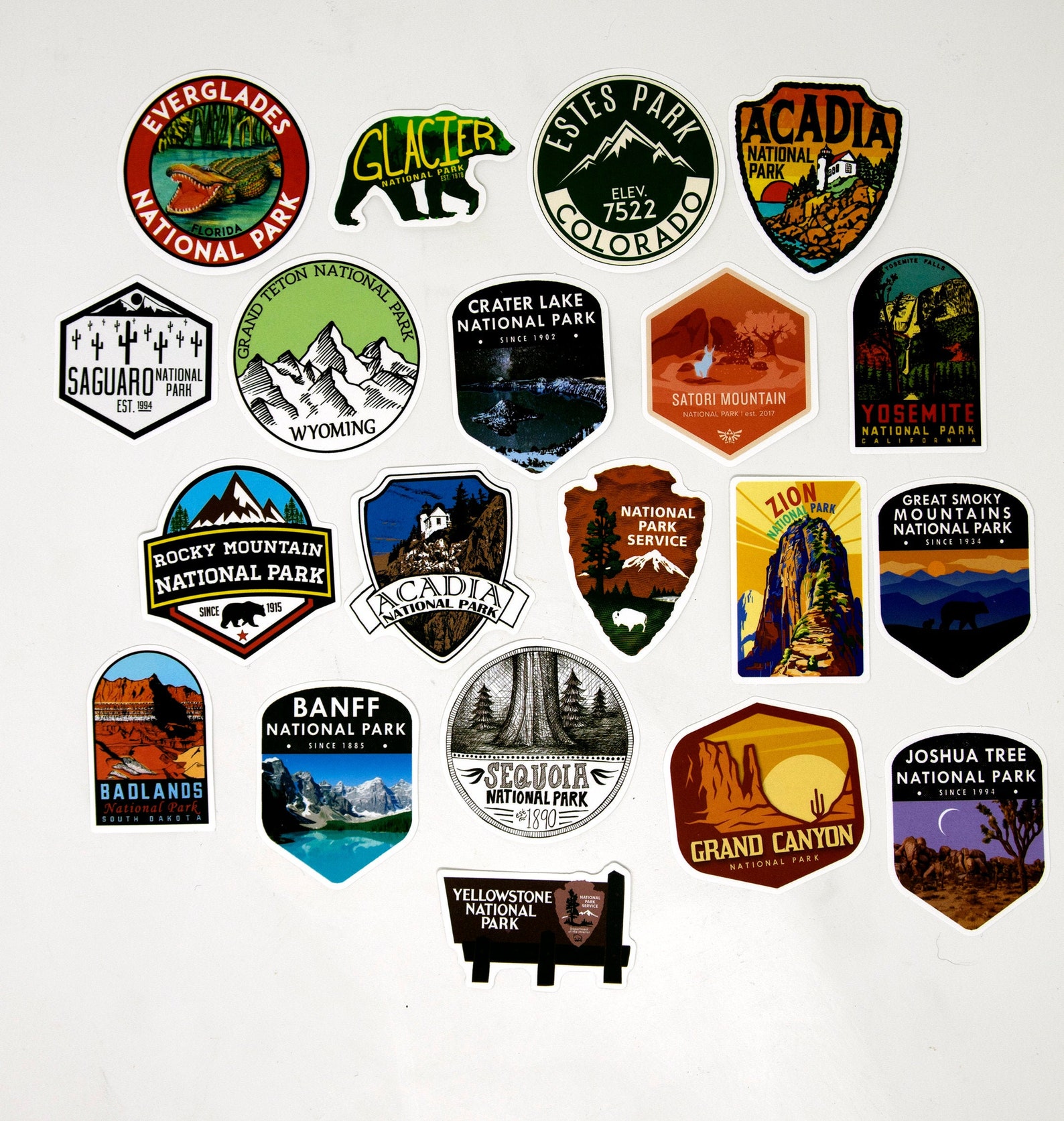 National Park Sticker Bundle 20 Travel Stickers Pack 1 FREE Etsy