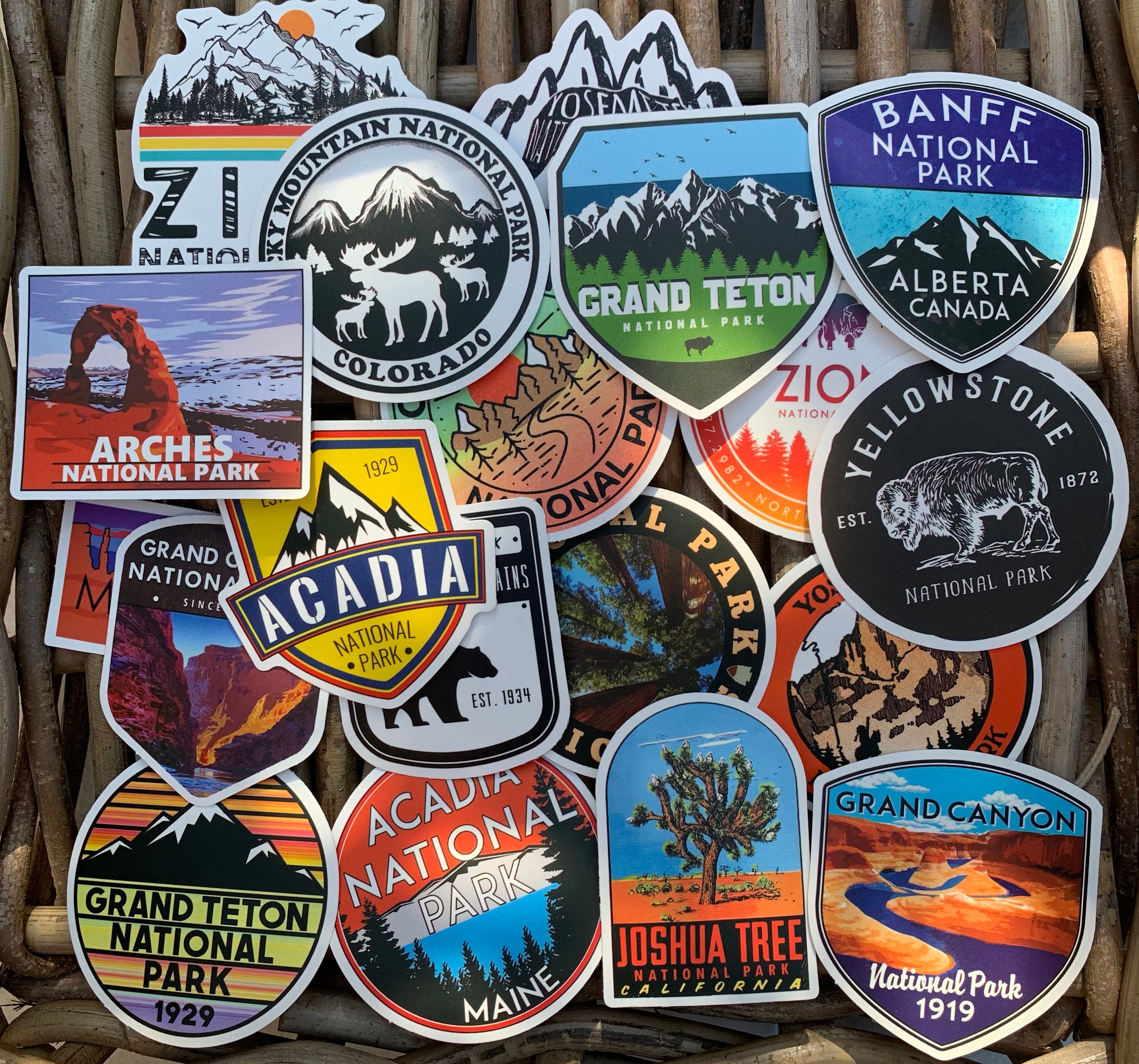 National Parks Part 2 20 travel stickers pack Etsy