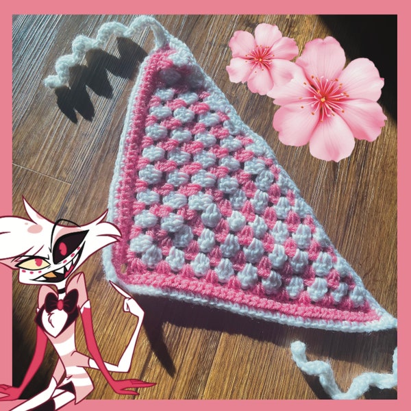 Hazbin Hotel crochet bandanas/headscarves - handmade